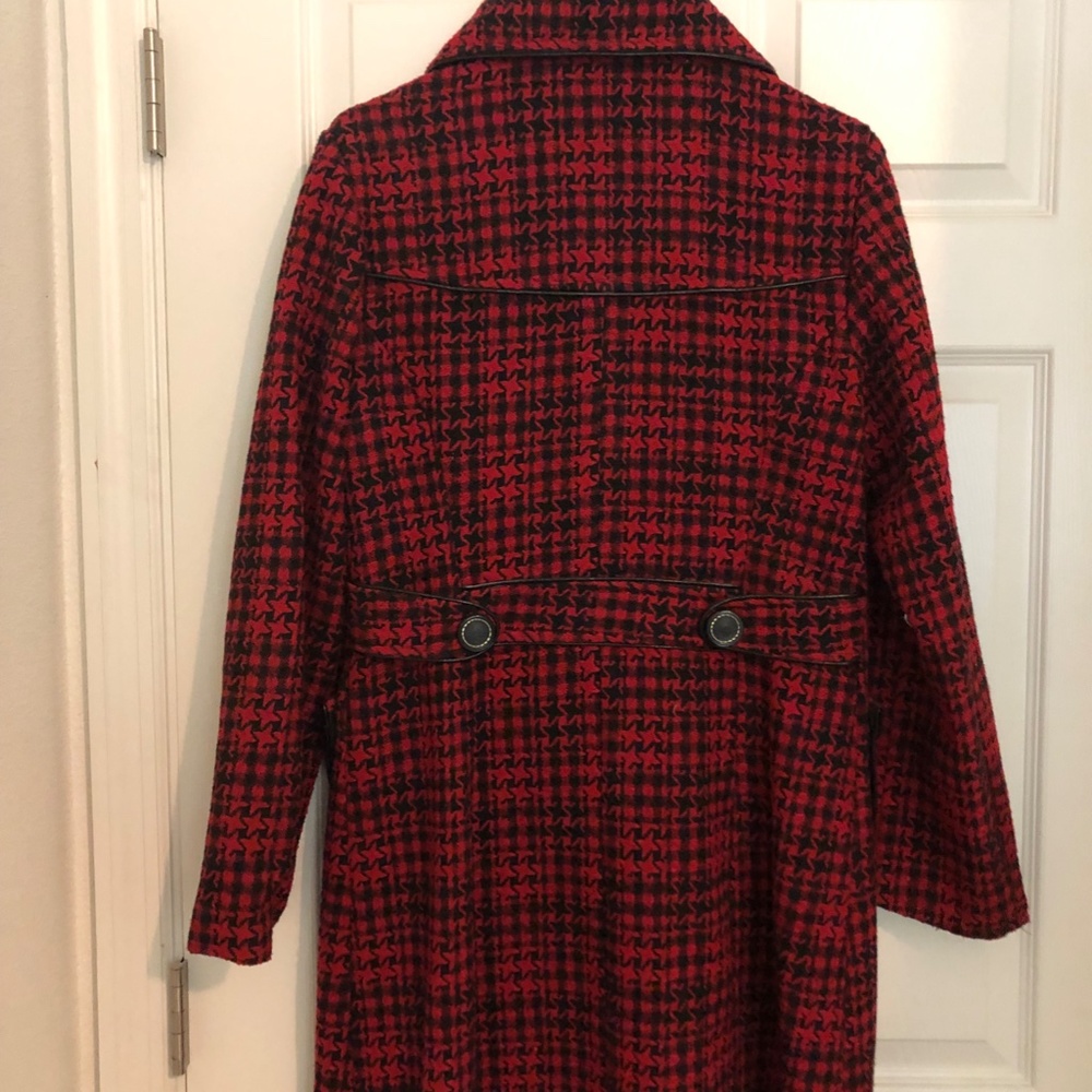 Single Breasted Long Red Coat - image 2